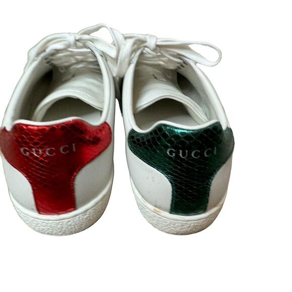 Gucci Women’s Ace Embroidered Arrow White Sneakers Size 37.5 - Picture 4 of 9
